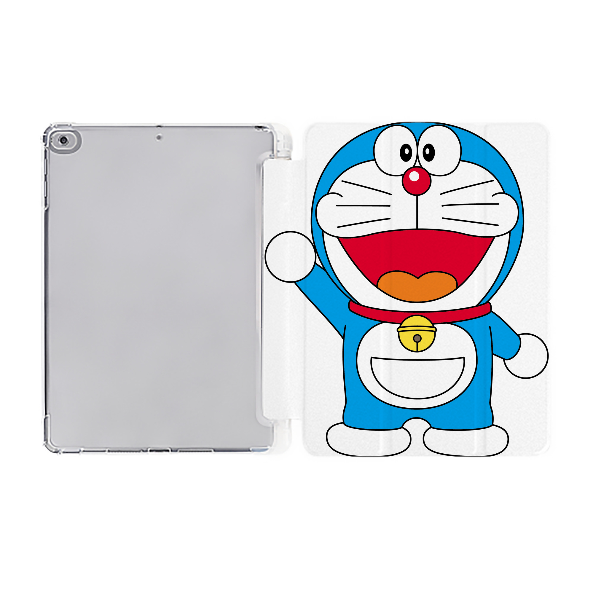 （画像用） ドラえもん Doraemon IPad ケース ペン収納付き 三つ折りスタンド PUレザー×シリコン 対応機種9.5/10.5/10.9インチ